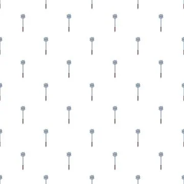 Medieval mace weapon seamless pattern repeating background Stock Illustration