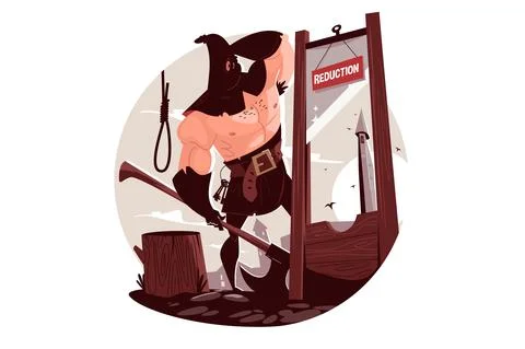 Medieval man executioner Stock Illustration
