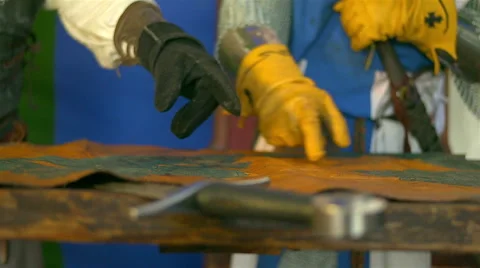 Medieval man pointing to an map Stock Footage 62467341