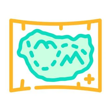 Medieval map color icon vector flat illustration Illustrazione stock