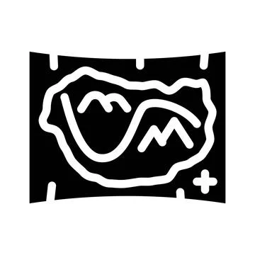 Medieval map glyph icon vector black illustration Illustrazione stock