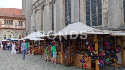 Medieval market culture event impressions in Brunswick Germany Stock Photos