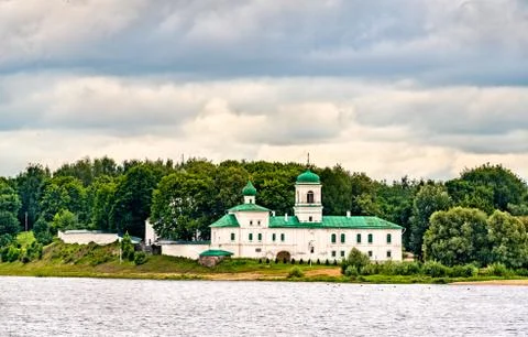 Medieval Mirozhsky Monastery in Pskov, Russia Stock-Fotos