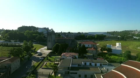 Medieval Monastery Of Leça Do Balio | Portugal | Drone Stock Footage 278544638