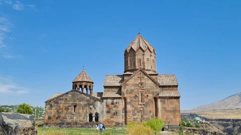 A medieval monastery located in the village of Ohanavan, Armenia Video stock 206089533