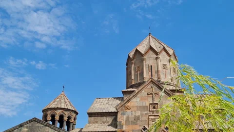 A medieval monastery located in the village of Ohanavan, Armenia Video stock 206089974