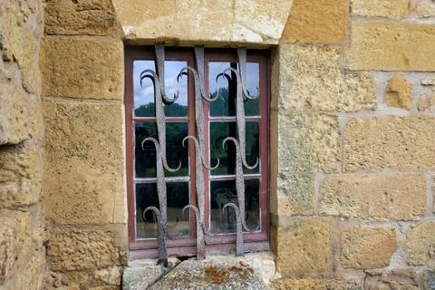 Medieval Mullioned Window. Stock Photos