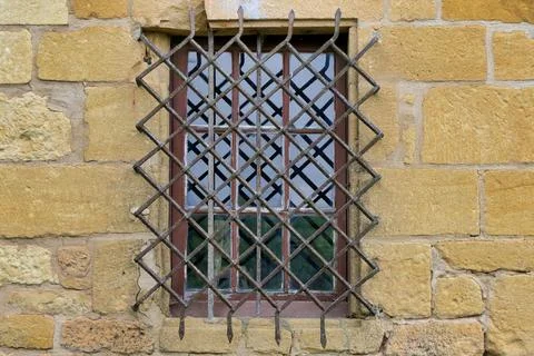 Medieval Mullioned Window. Stock Photos