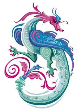 Medieval mythical creature Stock Illustration