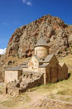 Medieval Noravank monastery complex in Amaghu valley, Armenia Stock Photos
