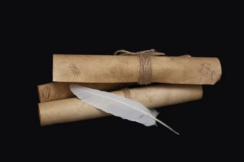 Medieval old scrolls. Stock Photos