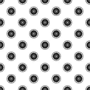 Medieval old wooden shield pattern, simple style Stock Illustration