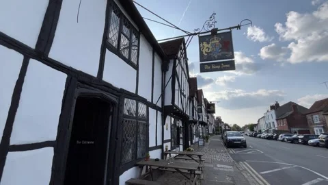 Medieval pub in England Stock Footage 308540964
