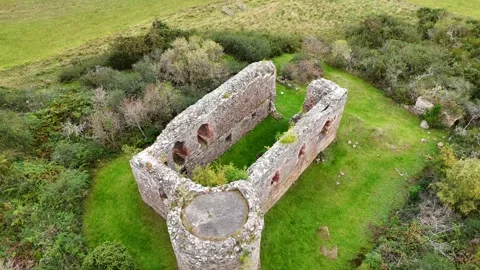 Medieval Rait Castle Ruins in Scottish Highlands - 4K Drone Footage Stock Footage 330666450