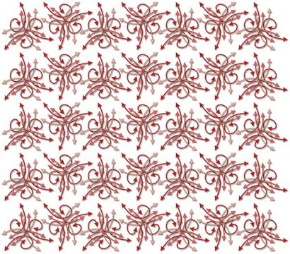 Medieval red arrows pattern Foto stock