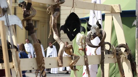 Medieval Religious Objects Stock Footage 41474197