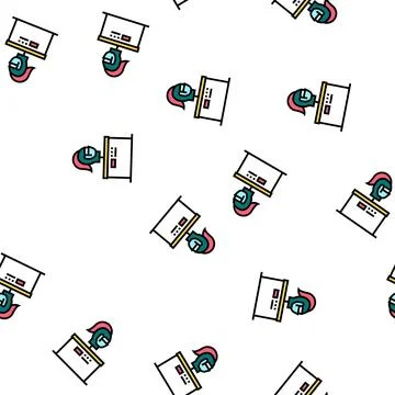 Medieval rider knight vector seamless pattern Stock Illustration