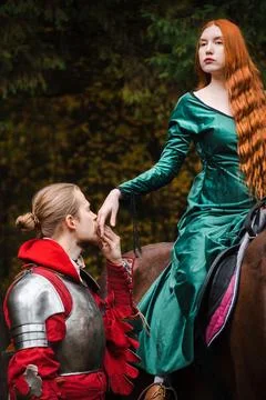 Medieval romance Stock Photos