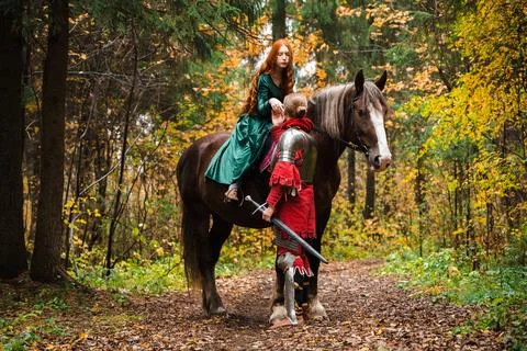 Medieval romance Stock Photos