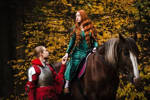 Medieval romance 스톡 사진