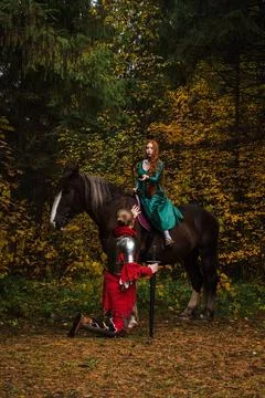Medieval romance Stock Photos