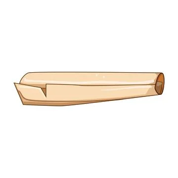 Medieval scroll papyrus cartoon vector illustration Stock Illustration