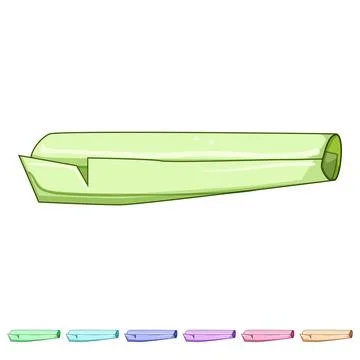 Medieval scroll papyrus cartoon vector graphic Stock Illustration