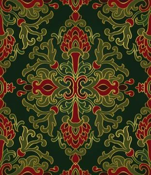 Medieval seamless pattern. Stock Illustration