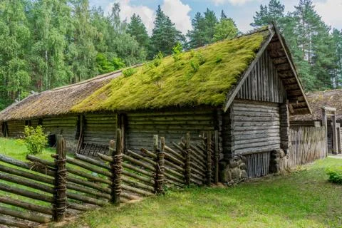 The medieval settlement Stock Photos