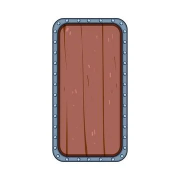 Medieval shield knight cartoon vector illustration Stock Illustration