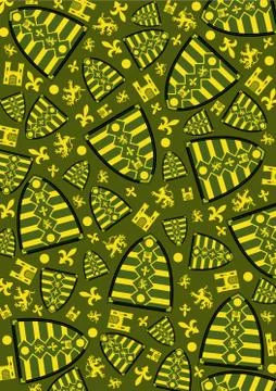Medieval Shield Pattern Stockillustratie