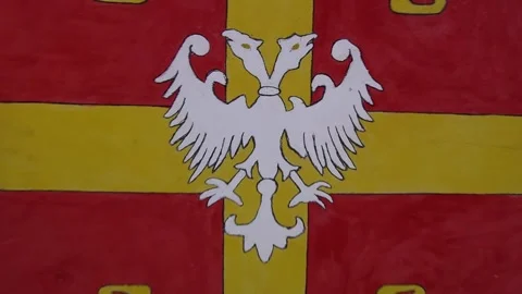 Medieval shield, serbia Stock Footage 160624018