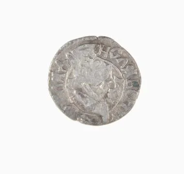 Medieval silver coin Foto stock