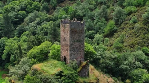 Medieval Slate Fortification In As Nogais Stock Footage 340198173