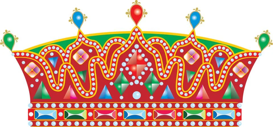 Medieval Slavic king crown Stock Illustration