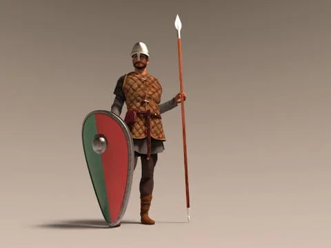Medieval soldier Stock Illustration