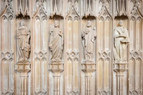 Medieval statues 库存照片