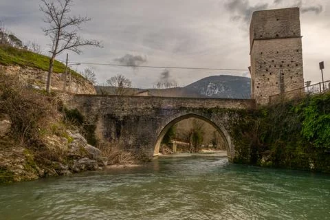 Medieval Stone Bridge Stock Photos