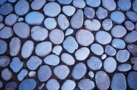 Medieval stone pavement texture background Foto stock