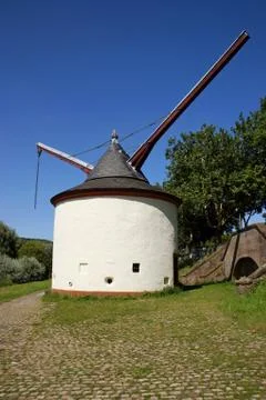 Medieval stone tower crane Stock Photos