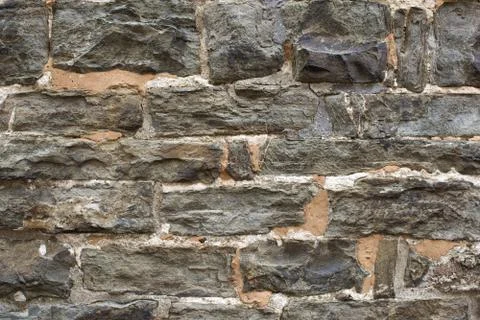 Medieval stone wall Stock Photos