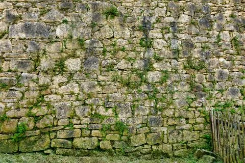 Medieval Stone Wall. Stock Photos