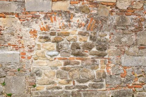 Medieval Stone Wall Texture 写真素材