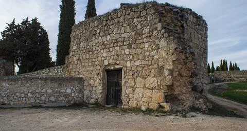 Medieval stone warehouse. Stock Photos