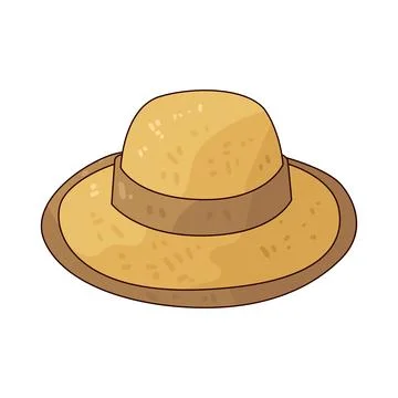 Medieval Straw Hat illustration Stock Illustration