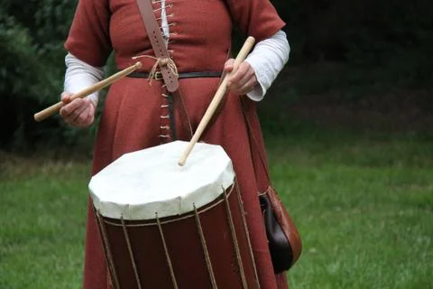 Medieval Style Drum. Foto stock