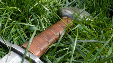 Medieval Sword close up - camera slide Stock Footage 37139347
