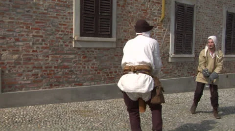 Medieval sword duel 11 Video stock 22981703