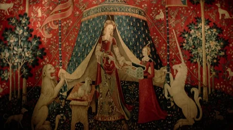 Medieval Tapestry 1 at 29.9fps Stock-Footage 43668658