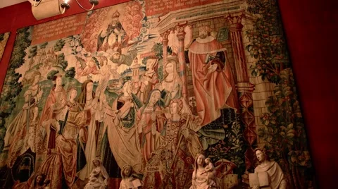 Medieval Tapestry 4 at at 29.9fps Stock-Footage 43668846